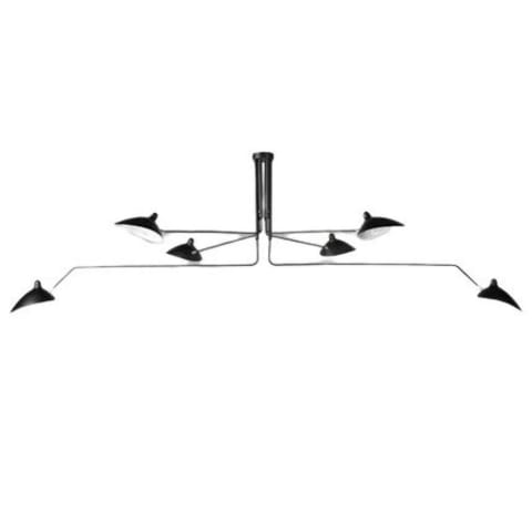 ⁨Pendant lamp CRANE-6P black 280 cm (colour black matt)⁩ at Wasserman.eu