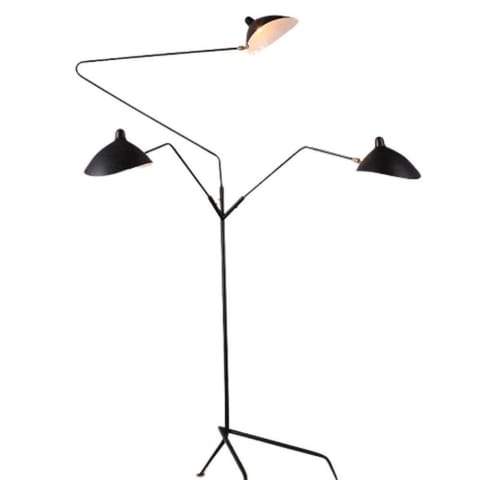 ⁨Lampa podłogowa CRANE-3F czarna 210 cm (Kolor czarny matowy)⁩ w sklepie Wasserman.eu