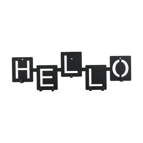 ⁨Hello wall hanger black⁩ at Wasserman.eu