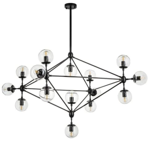 ⁨Pendant lamp ASTRIFERO-15 transparent black 110 cm (Matt black)⁩ at Wasserman.eu