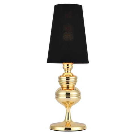 ⁨Lampa stołowa QUEEN złoto czarna 18 cm (Kolor Złoty)⁩ w sklepie Wasserman.eu