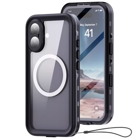 ⁨Etui Wodoodporne Alogy HydroArmor™ IP68 Case z przezroczystym tyłem Pancerna obudowa 360 do MagSafe do Apple iPhone 16 Plus⁩ w sklepie Wasserman.eu