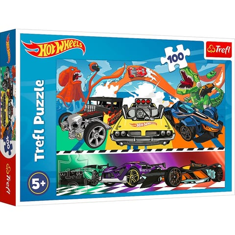 ⁨Puzzle 100 elements Speeding cars Hot Wheels⁩ at Wasserman.eu