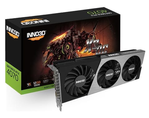 ⁨INNO3D RTX 4070 X3 OC 12 GB graphics card⁩ at Wasserman.eu