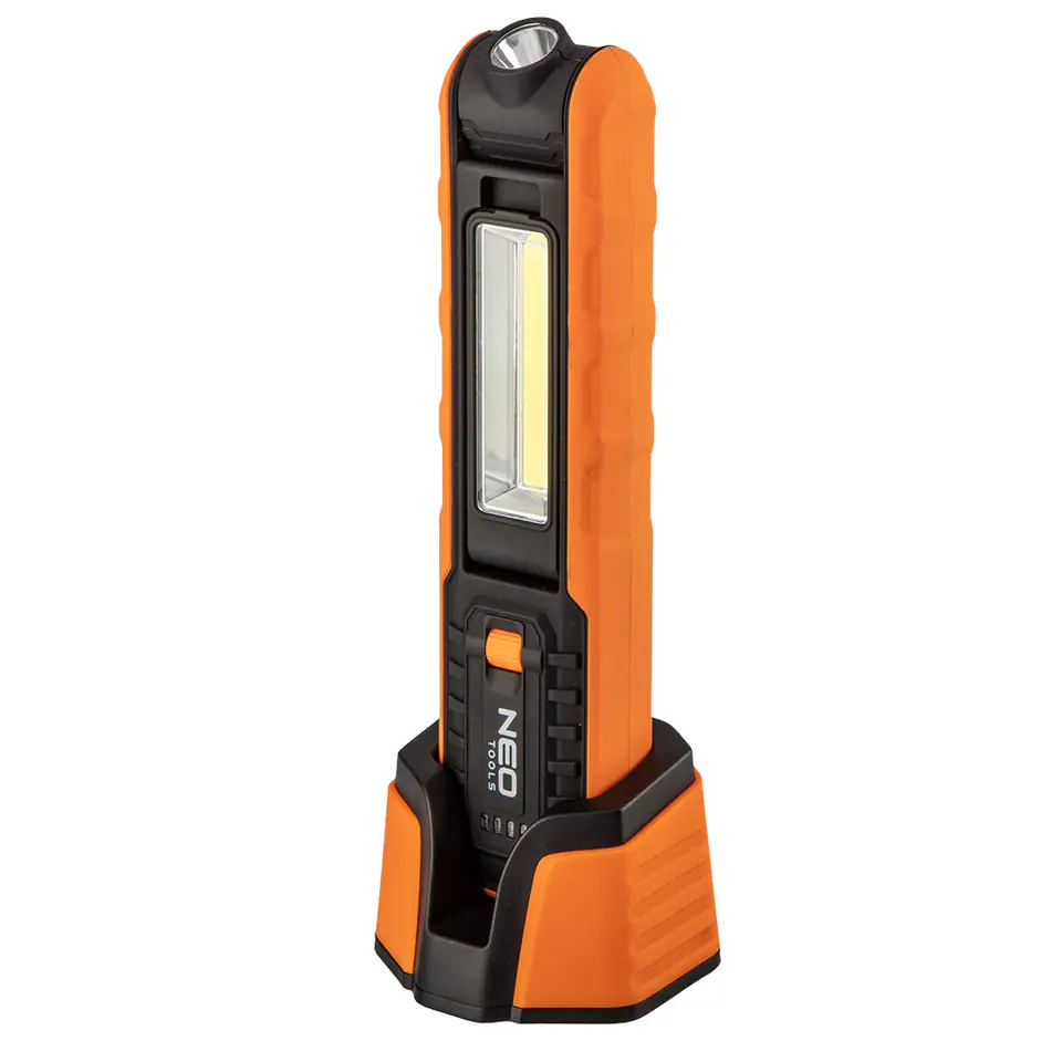 Lampa warsztatowa akumulatorowa 500 lm COB + baza + ładowarka w sklepie Wasserman.eu