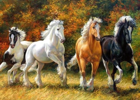 ⁨Diamond mosaic - Horses galloping⁩ at Wasserman.eu