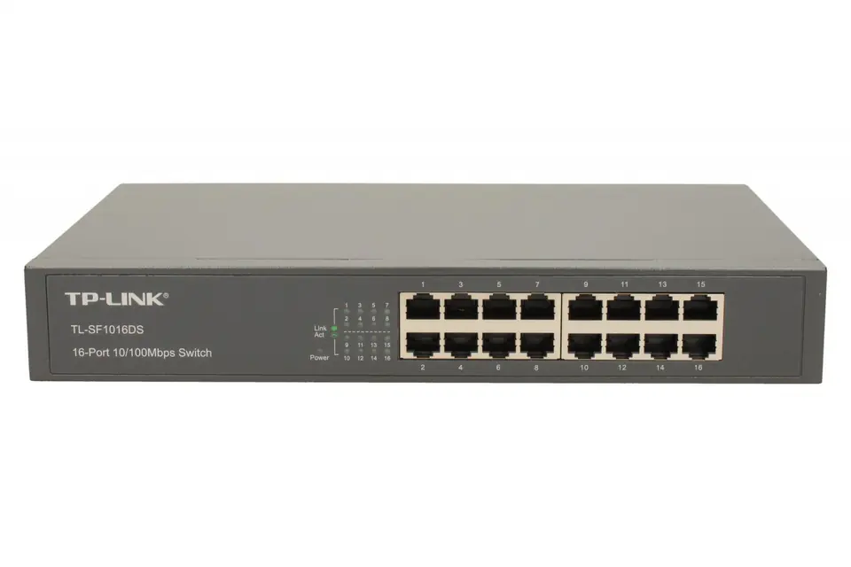 ⁨TP-LINK TL-SF1016DS network switch Fast Ethernet (10/100) Black⁩ at Wasserman.eu