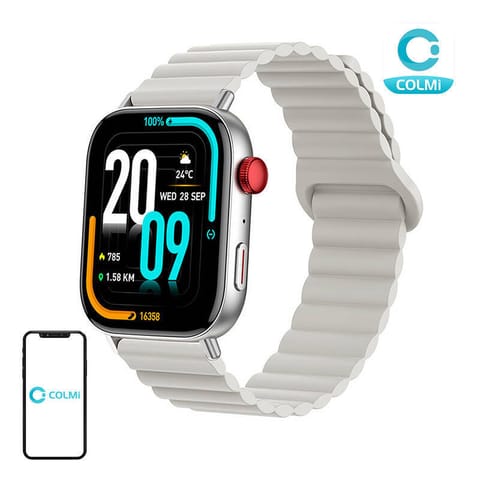 ⁨Smartwatch Colmi C8 Max z magnetycznym paskiem (Srebrny)⁩ w sklepie Wasserman.eu