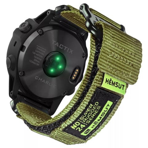 ⁨Pasek nylonowy do Garmin Fenix 5x 6x 7x Pro 26mm Nylon Band Sport Military zielony⁩ w sklepie Wasserman.eu