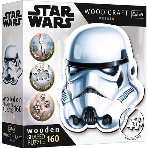 ⁨Puzzle 160 pieces Wooden contour puzzle Stormtrooper Helmet⁩ at Wasserman.eu