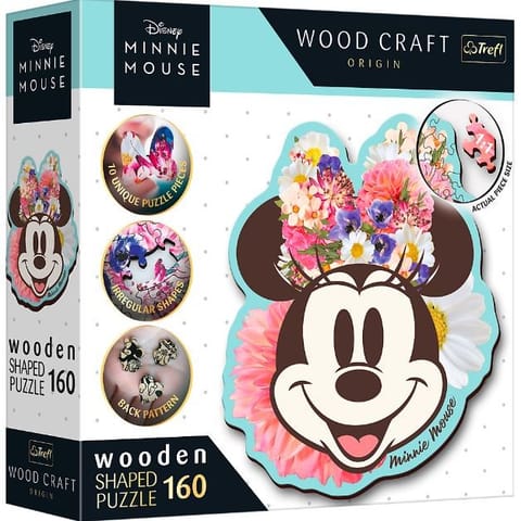 ⁨Puzzle 160 pieces Wooden contour puzzle Stylish Minnie Mouse⁩ at Wasserman.eu