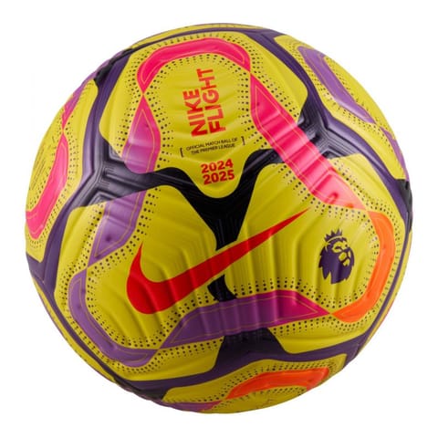 ⁨Piłka Nike Premier League Flight FZ3033 (kolor Fioletowy. Żółty, rozmiar 5)⁩ w sklepie Wasserman.eu