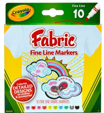 ⁨Markery do tkanin Crayola 10 sztuk⁩ w sklepie Wasserman.eu