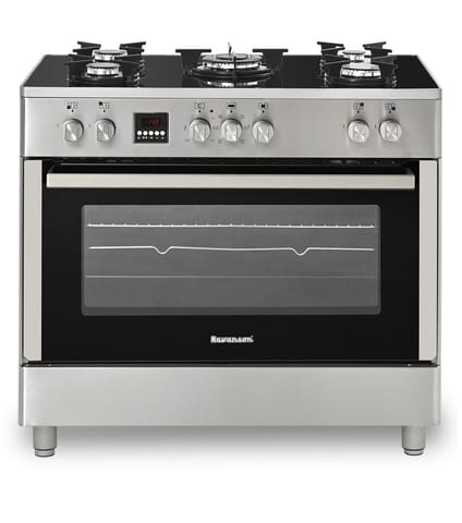 Ravanson KWGE-K90 Glass Inox gas-electric cooker at Wasserman.eu