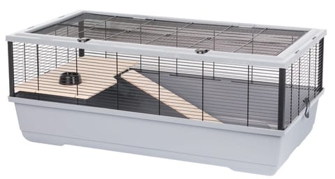 ⁨INTER-ZOO Bernie Wood grey - cage for rodents - 100 x 54 x 39cm⁩ at Wasserman.eu