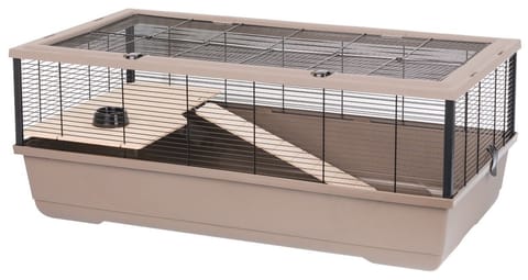 ⁨INTER-ZOO Bernie Wood mokka - cage for rodents - 100 x 54 x 39cm⁩ at Wasserman.eu