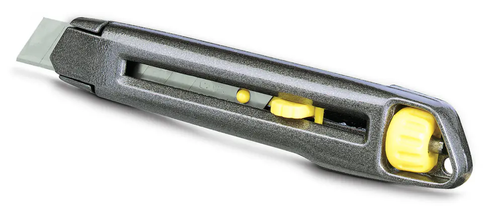 ⁨Nożyk metalowy lekki interlock, ostrze łamane 18mm [l]⁩ w sklepie Wasserman.eu