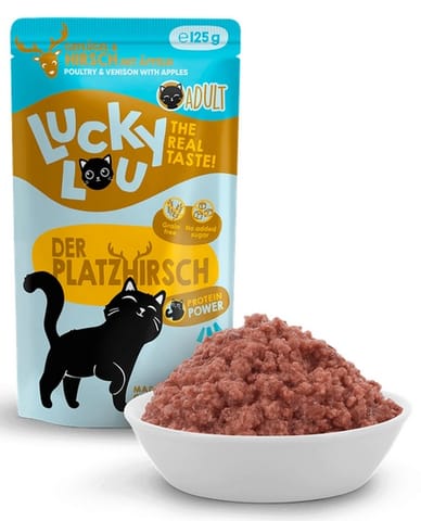 ⁨Lucky Lou Lifestage Adult Drób i jeleń saszetka 125g⁩ w sklepie Wasserman.eu