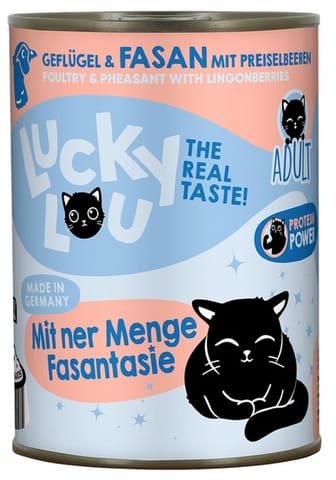 ⁨Lucky Lou Lifestage Adult Drób i bażant puszka 400g⁩ w sklepie Wasserman.eu