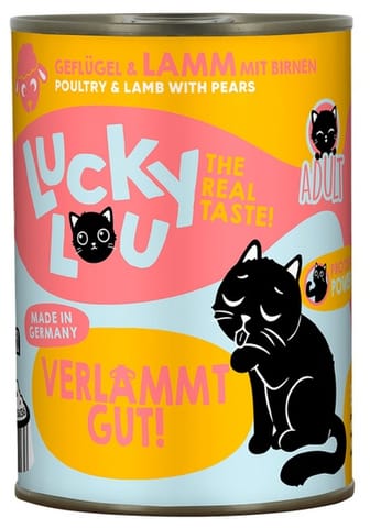⁨Lucky Lou Lifestage Adult Drób i jagnięcina puszka 400g⁩ w sklepie Wasserman.eu