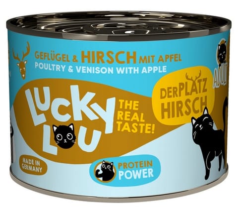 ⁨Lucky Lou Lifestage Adult Drób i jeleń puszka 200g⁩ w sklepie Wasserman.eu