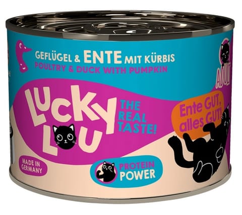 ⁨Lucky Lou Lifestage Adult Drób i kaczka puszka 200g⁩ w sklepie Wasserman.eu