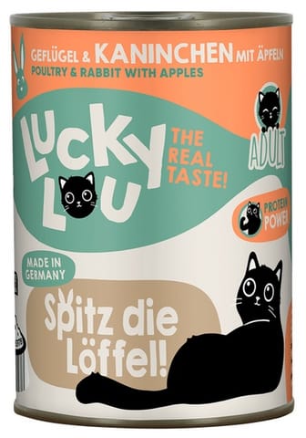 ⁨Lucky Lou Lifestage Adult Drób i królik puszka 400g⁩ w sklepie Wasserman.eu