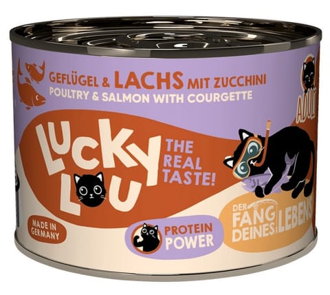 ⁨Lucky Lou Lifestage Adult Drób i łosoś puszka 200g⁩ w sklepie Wasserman.eu