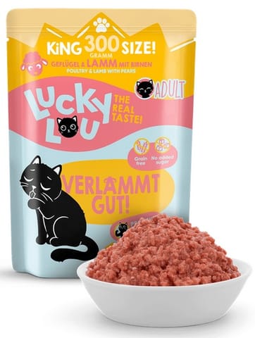 ⁨Lucky Lou Lifestage Adult Drób i jagnięcina saszetka 300g⁩ w sklepie Wasserman.eu