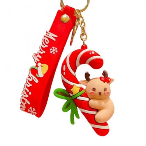 ⁨Brelok do kluczy świąteczny Lizak z kokardką i reniferem, CHRISTMAS BRL347⁩ w sklepie Wasserman.eu