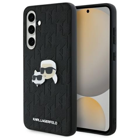 ⁨Karl Lagerfeld KLHCS24FEPGKLKCPK Sam S24 FE S721 czarny/black hardcase Monogram Karl&Chaoupette Head Pin⁩ w sklepie Wasserman.eu