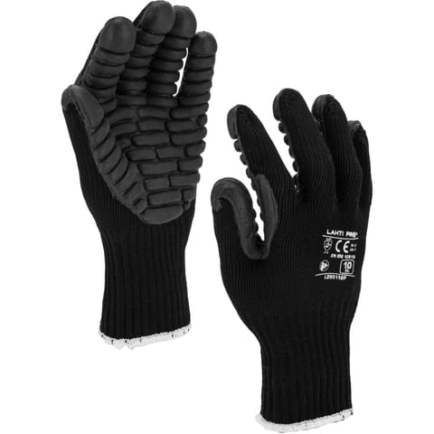 ⁨GLOVES ANTI-VIBRATION BLACK, L290110P, CARD, "10", CE, LAHTI⁩ at Wasserman.eu