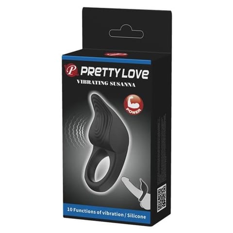 ⁨Pretty Love Vibrating Susanna Cock ring Black⁩ w sklepie Wasserman.eu