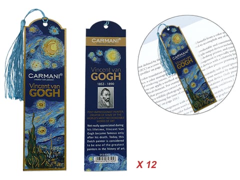 ⁨Kpl. 12 zakładek do książki - V. van Gogh, Gwiaździsta Noc (CARMANI)⁩ w sklepie Wasserman.eu