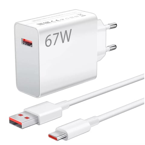 ⁨Ładowarka sieciowa Xiaomi Oryginalna MDY-14-EW 67W Szybkie Ładowanie QC 3.0 + Kabel USB-USB-C 6A Biała⁩ w sklepie Wasserman.eu