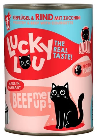 ⁨Lucky Lou Lifestage Adult Drób i wołowina puszka 400g⁩ w sklepie Wasserman.eu