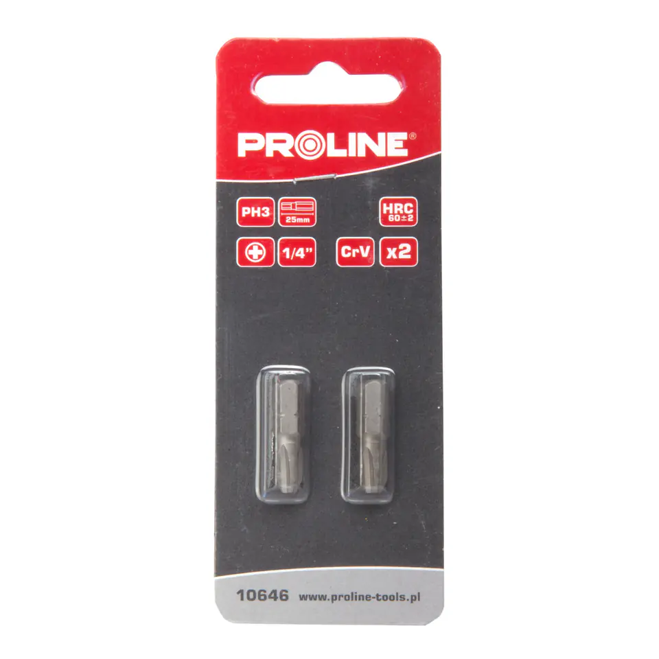 ⁨Tip 1/4" ph1 l=50mm 2pcs. s2 proline blister⁩ at Wasserman.eu