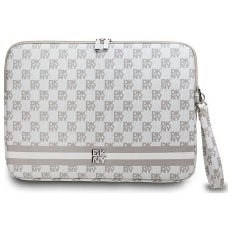 DKNY Sleeve DKCS16PVSHLE 16" beżowy/beige Checkered Pattern Printed Stripes w sklepie Wasserman.eu