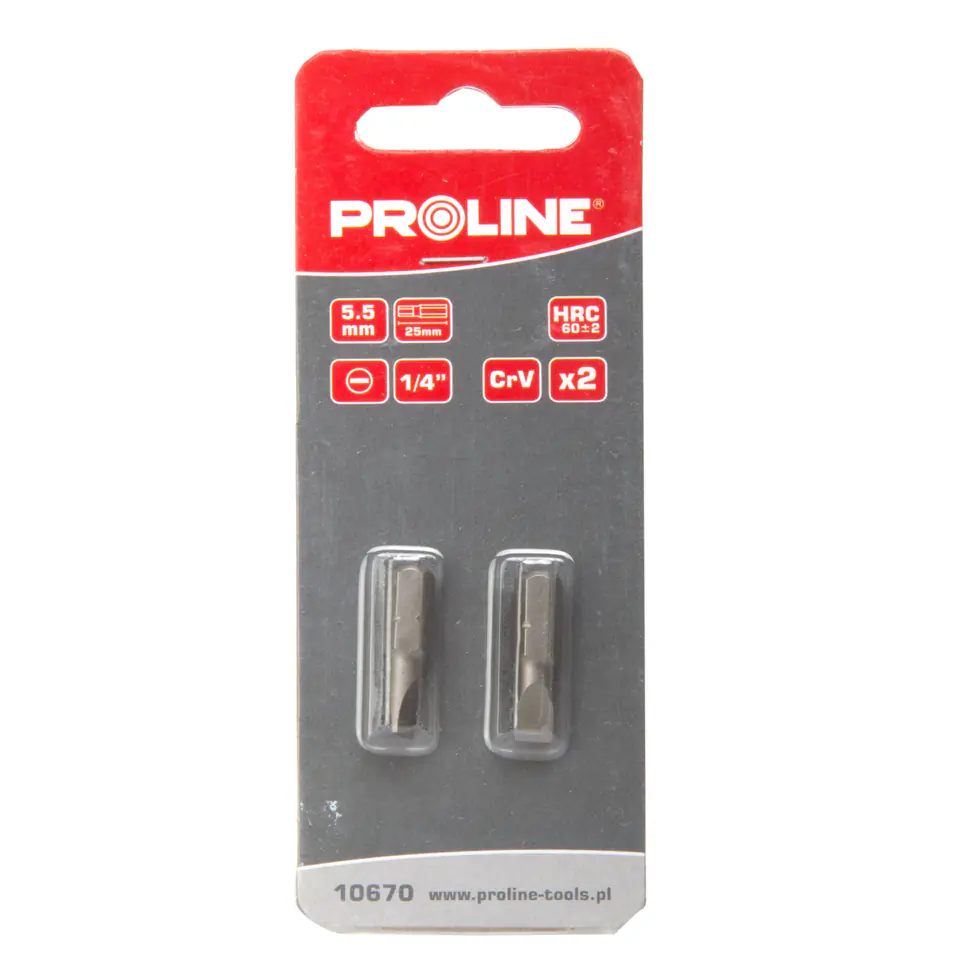 ⁨Tip 1/4" flat 4.5mm l=25mm 2pcs. s2 proline blister⁩ at Wasserman.eu