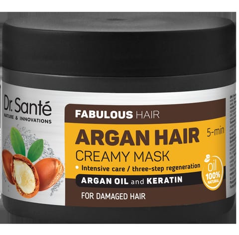 ⁨DR. SANTE Argan Hair Maska kremowa do włosów uszkodzonych 300 ml⁩ w sklepie Wasserman.eu