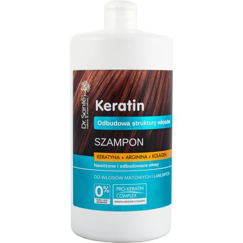 ⁨DR. SANTE Keratin Hair Szampon odbudowujący do włosów łamliwych i matowych 1000 ml⁩ w sklepie Wasserman.eu