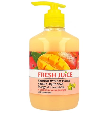 ⁨Fresh Juice Mango & Carambola Creamy Liquid Soap with Camellia Oil 460ml⁩ at Wasserman.eu