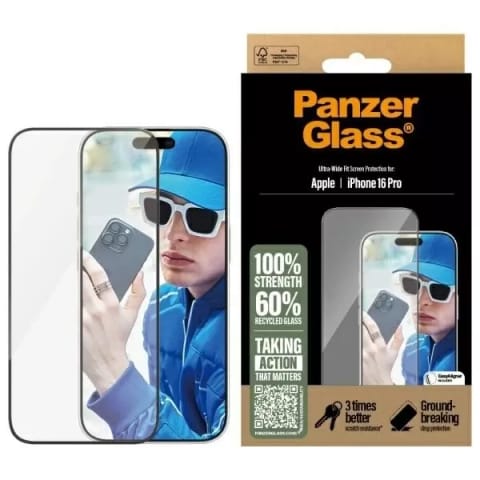 ⁨Szkło hartowane do iPhone 16 Pro PanzerGlass Screen Protector Ultra-Wide Fit⁩ w sklepie Wasserman.eu