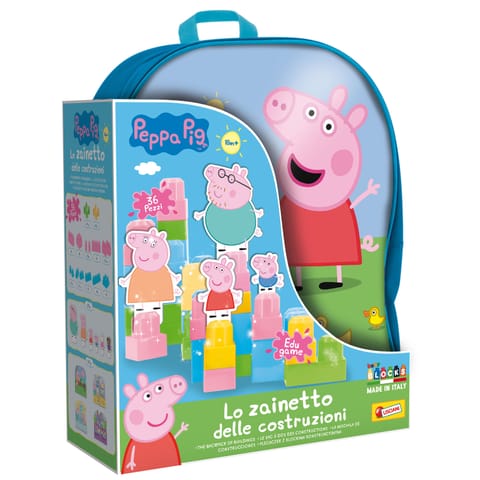 ⁨LISCIANI PEPPA PIG PLECAK Z KLOCKAMI KONSTRUKCYJNYMI⁩ w sklepie Wasserman.eu