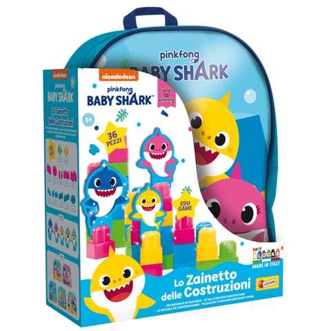 ⁨LISCIANI BABY SHARK PLECAK Z KLOCKAMI KONSTRUKCYJNYMI⁩ w sklepie Wasserman.eu