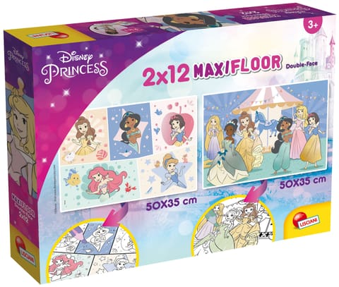 ⁨LISCIANI PUZZLE SUPERMAXI 2 x 12 EL. PRINCESS⁩ w sklepie Wasserman.eu