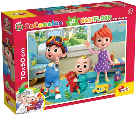 ⁨LISCIANI COCOMELON DWUSTRONNE PUZZLE PODŁOGOWE 60 EL.UROCZE PRZYTULASKI⁩ w sklepie Wasserman.eu