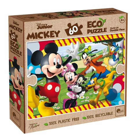 ⁨LISCIANI DISNEY PUZZLE EKO DWUSTRONNE MYSZKA MIKI 60 EL.⁩ w sklepie Wasserman.eu