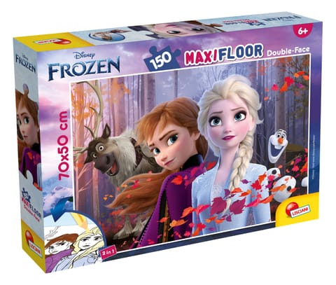 ⁨LISCIANI DISNEY PUZZLE DWUSTRONNE MAXI PODŁOGOWE 150 EL.  KRAINA LODU⁩ w sklepie Wasserman.eu