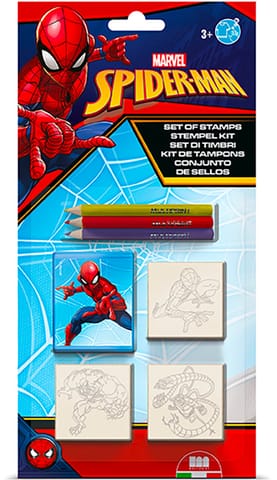 ⁨MULTIPRINT SPIDERMAN PIECZĄTKI BLISTER 3 SZT⁩ w sklepie Wasserman.eu